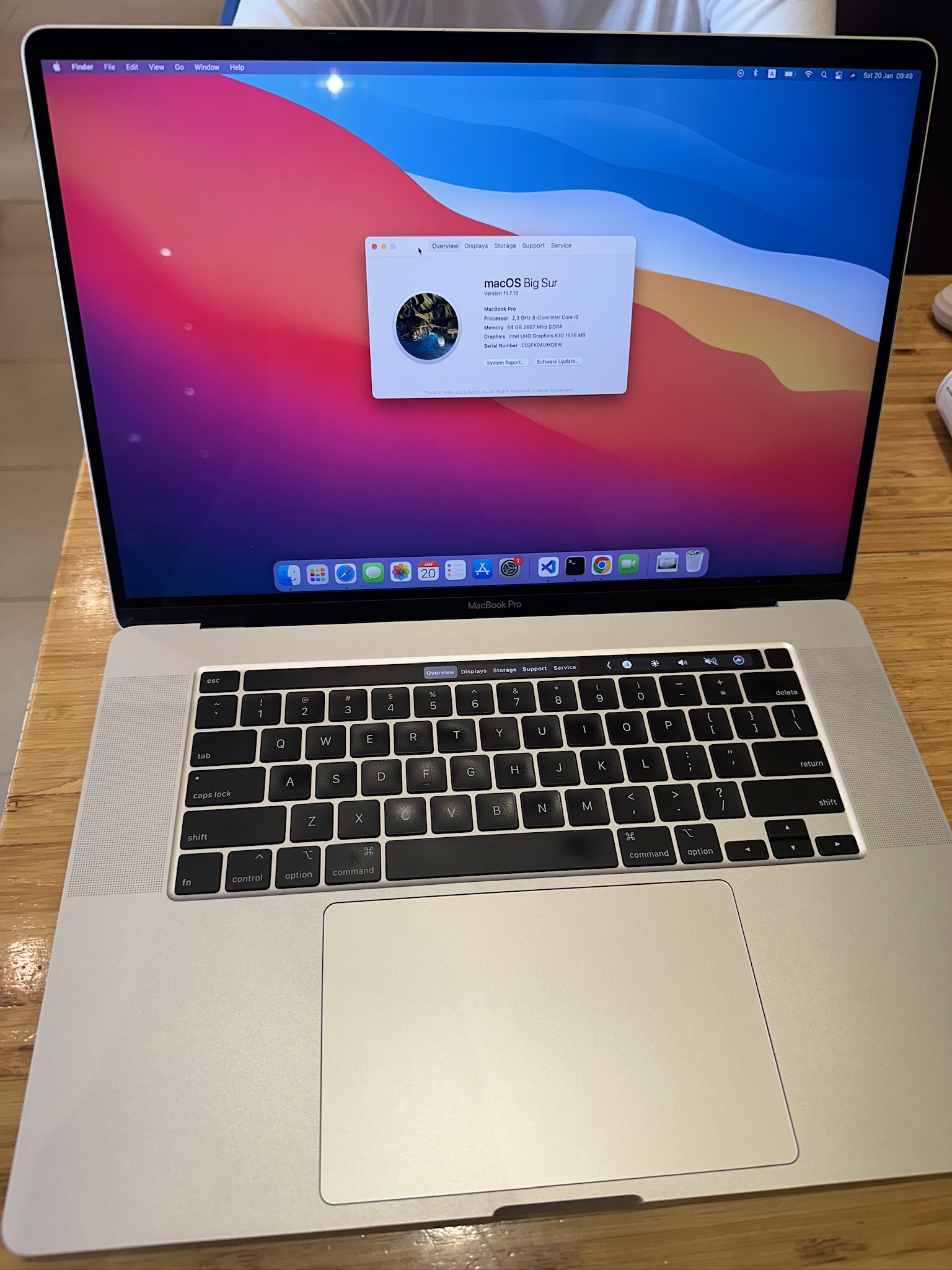 Macbook Pro (16 inch) 2019 Intel i9 Ram 64Gb SSD 1TB (Nobox