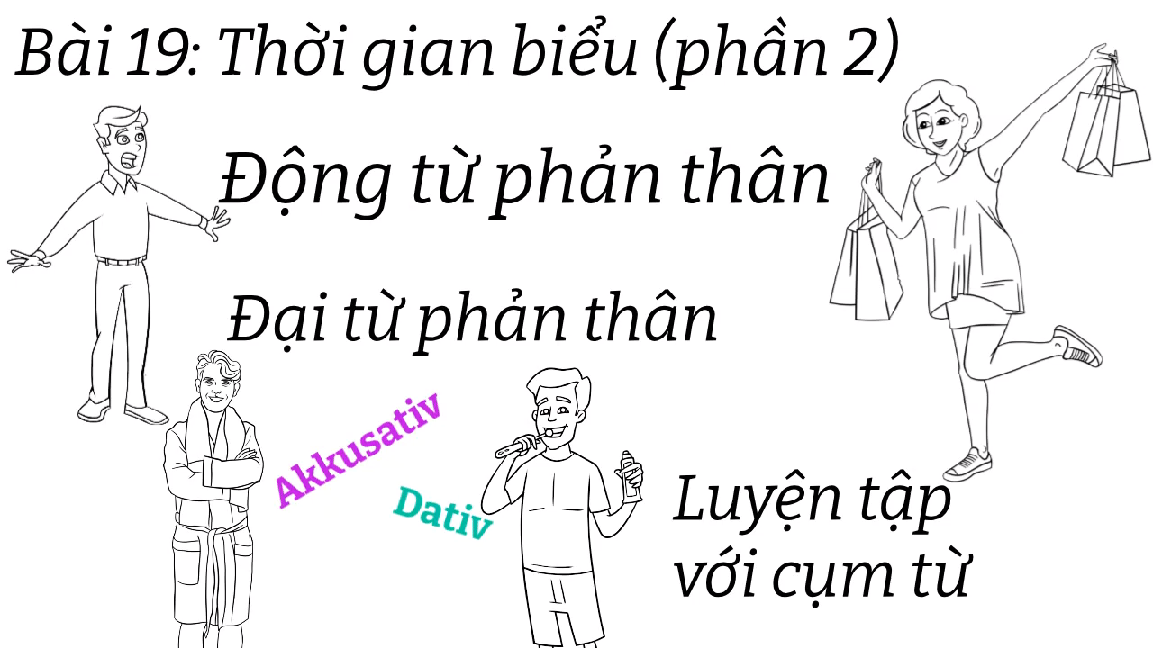 Ngữ pháp tiếng đức A1.1 | Bài 19 | Động từ phản thân | Đại từ phản thân | Thời gian biểu phần 2