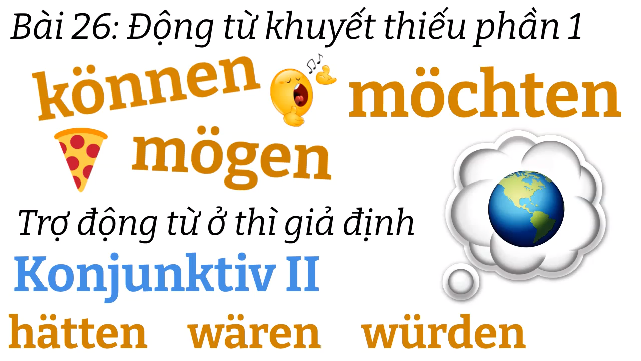 Ngữ pháp tiếng đức A1.1| Bài 26 | Động từ khuyết thiếu | Cách nói lịch sự | Thức giả định | Mít học tiếng đức