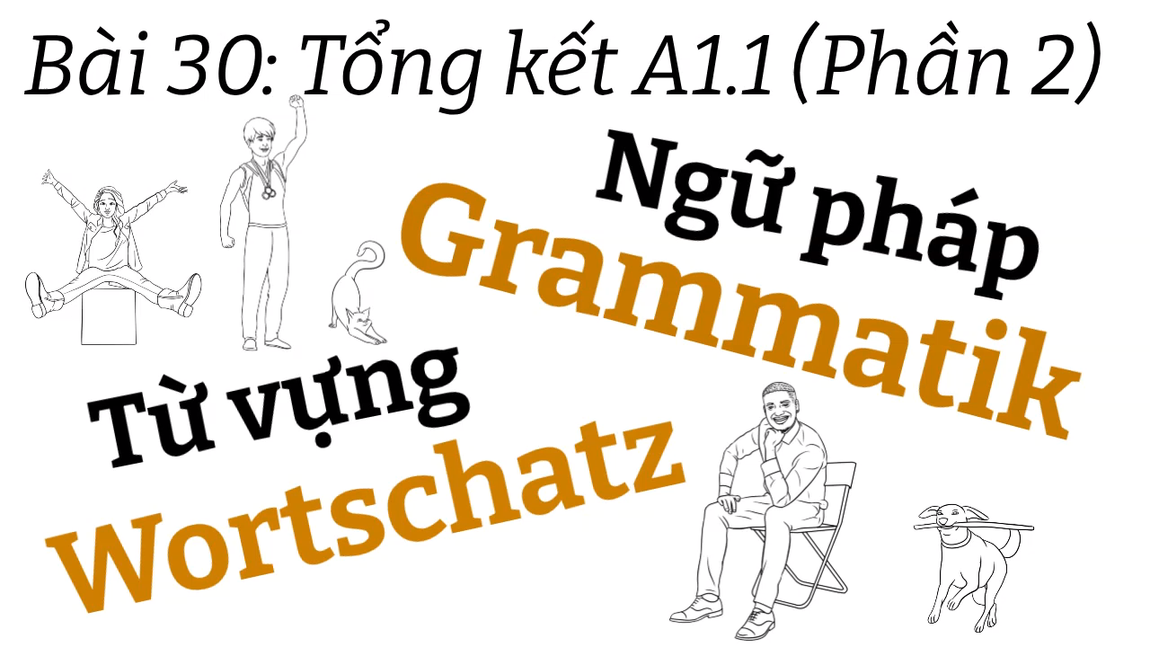 Ngữ pháp tiếng đức A1.1 | Bài 30 | Tổng kết A1.1 Phần 2 | Cấu trúc câu | Mít học tiếng đức