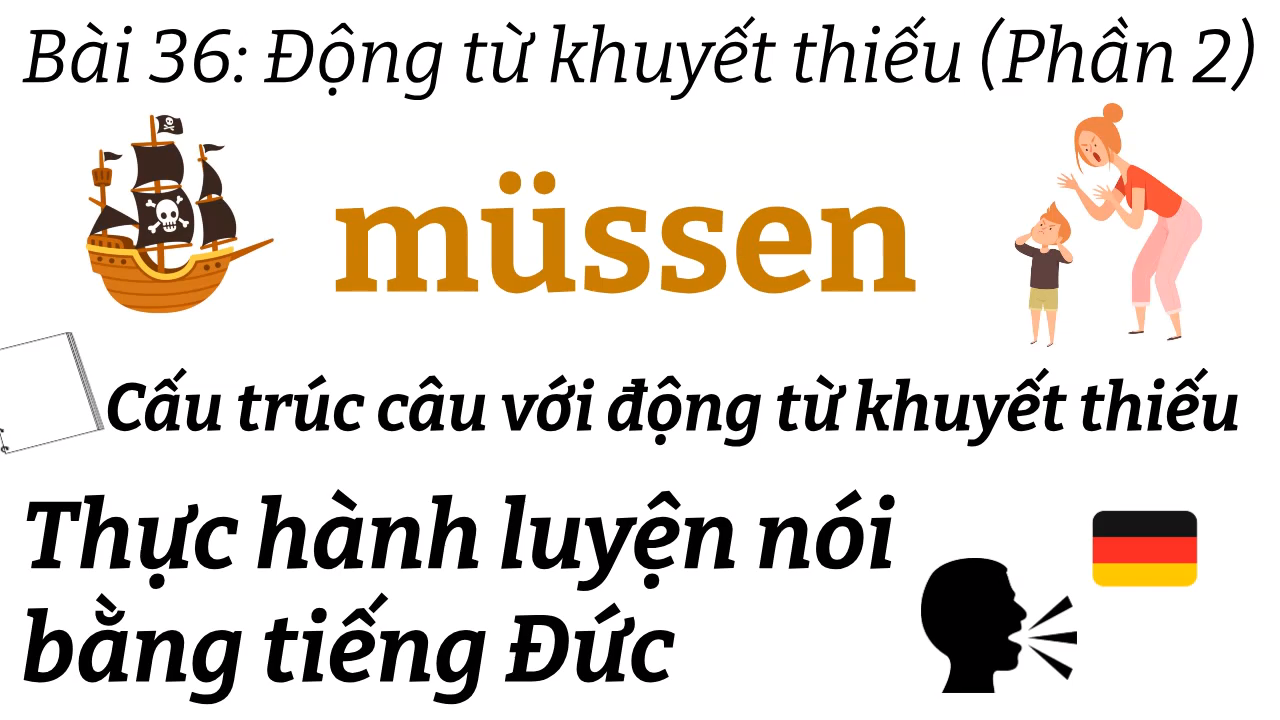 Ngữ Pháp Tiếng Đức A1.2 | Bài 36 | Động từ khuyết thiếu "müssen" | Cấu trúc câu với động từ khuyết thiếu | Mít Học Tiếng Đức