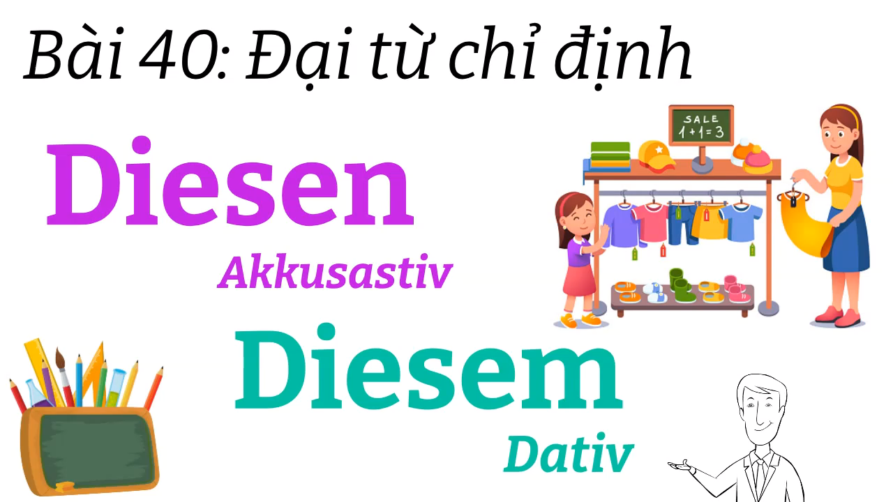 Ngữ Pháp Tiếng Đức A1.2 | Bài 40 | Đại từ chỉ định "diese-" ở Akkusativ và Dativ | Mít Học Tiếng Đức