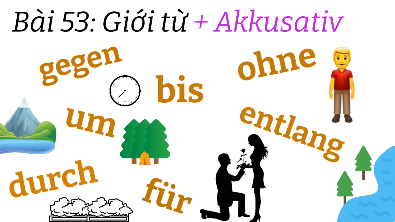 Ngữ Pháp Tiếng Đức A1.2 | Bài 53 | Ứng dụng các giới từ chuyên đi kèm Akkusativ | Mít Học Tiếng Đức