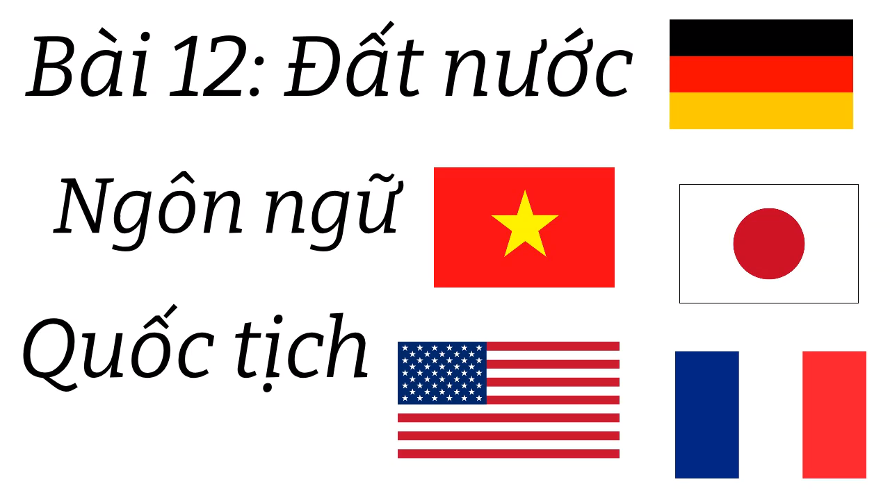 Ngữ pháp tiếng đức A1.1 | Bài 12 | Đất nước | Ngôn ngữ | Quốc tịch | Mít học tiếng đức